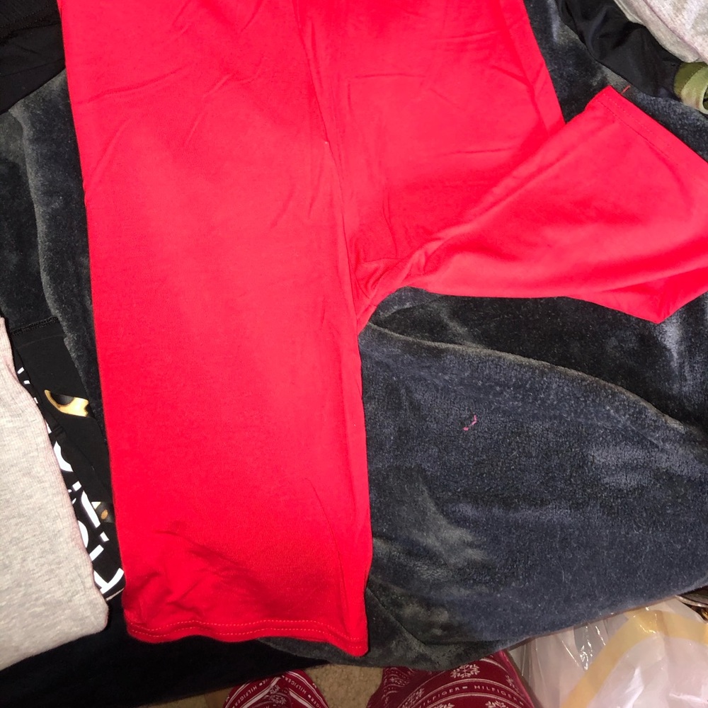 Red never worn pretty little thing biker shorts